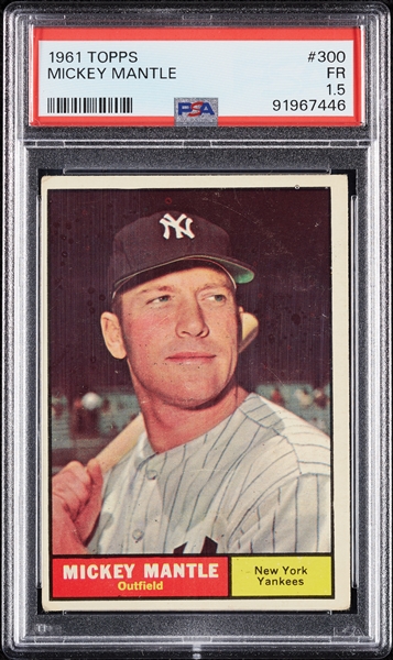 1961 Topps Mickey Mantle No. 300 PSA 1.5