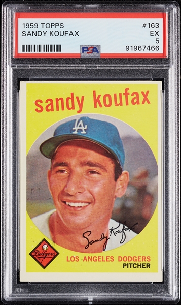 1959 Topps Sandy Koufax No. 163 PSA 5