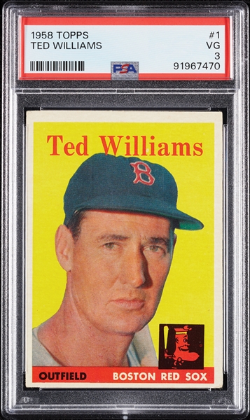 1958 Topps Ted Williams No. 1 PSA 3