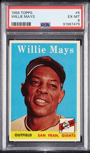 1958 Topps Willie Mays No. 5 PSA 6