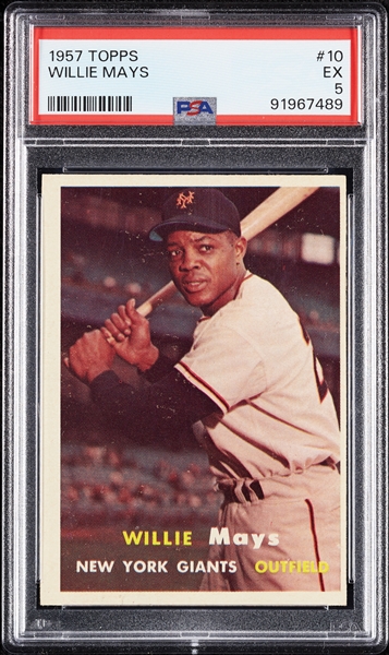 1957 Topps Willie Mays No. 10 PSA 5