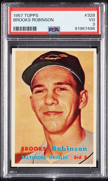 1957 Topps Brooks Robinson RC No. 328 PSA 3