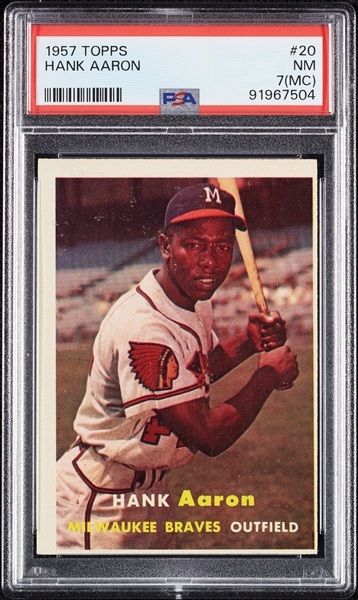 1957 Topps Hank Aaron No. 20 PSA 7 (MC)