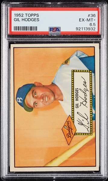 1952 Topps Gil Hodges No. 36 PSA 6.5