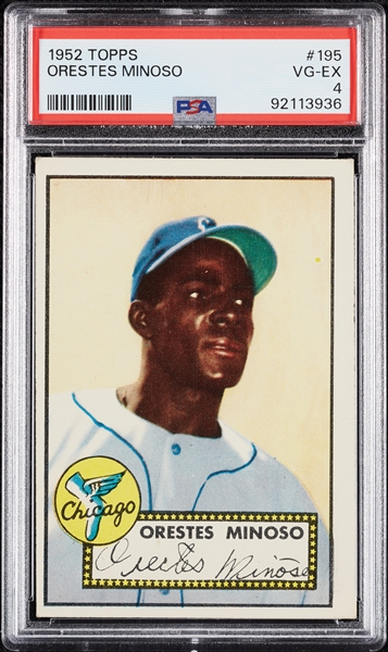 1952 Topps Minnie Minoso No. 195 PSA 4