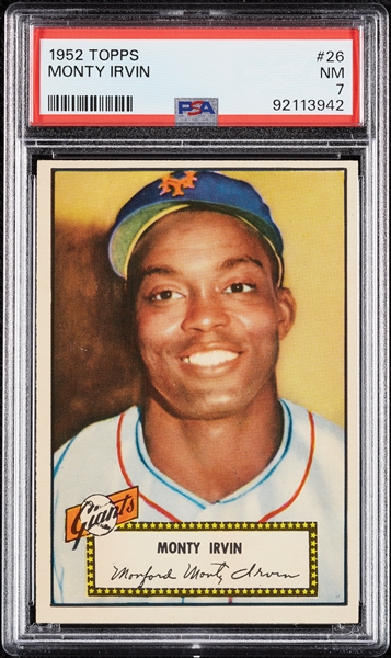 1952 Topps Monte Irvin No. 26 PSA 7