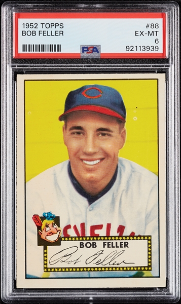 1952 Topps Bob Feller No. 88 PSA 6