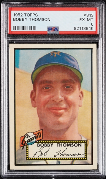 1952 Topps Bobby Thomson No. 313 PSA 6