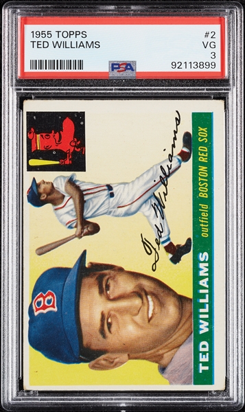 1955 Topps Ted Williams No. 2 PSA 3