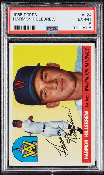 1955 Topps Harmon Killebrew RC No. 124 PSA 6