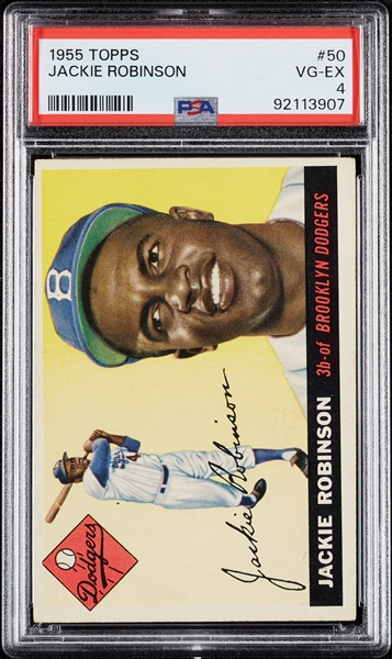 1955 Topps Jackie Robinson No. 50 PSA 4