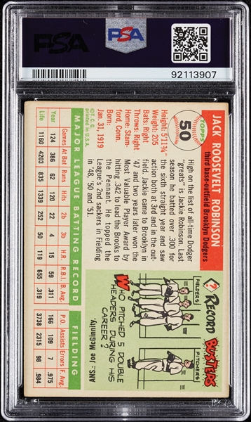 1955 Topps Jackie Robinson No. 50 PSA 4