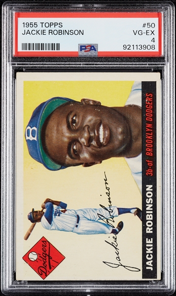 1955 Topps Jackie Robinson No. 50 PSA 4