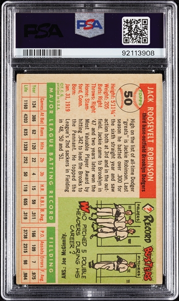 1955 Topps Jackie Robinson No. 50 PSA 4