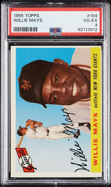 1955 Topps Willie Mays No. 194 PSA 4