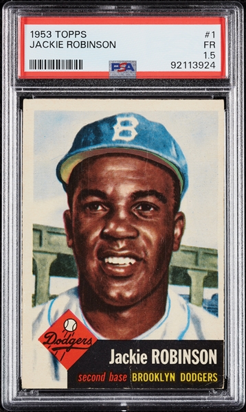 1953 Topps Jackie Robinson No. 1 PSA 1.5