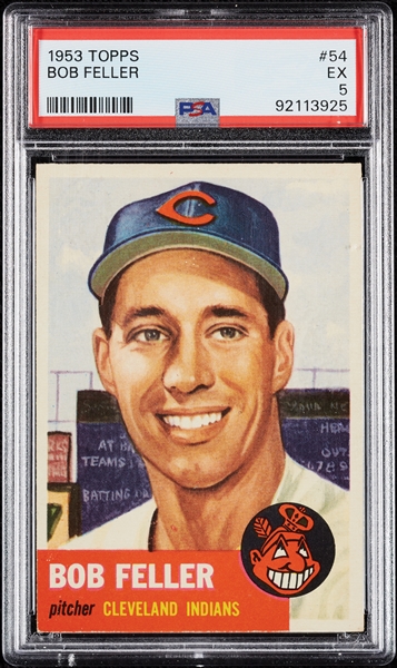 1953 Topps Bob Feller No. 54 PSA 5