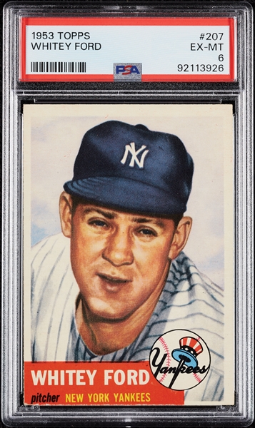 1953 Topps Whitey Ford No. 207 PSA 6