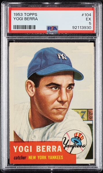 1953 Topps Yogi Berra No. 104 PSA 5