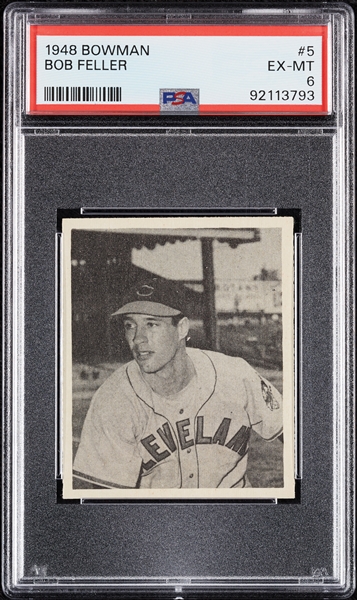 1948 Bowman Bob Feller No. 5 PSA 6