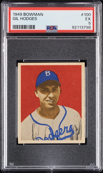 1949 Bowman Gil Hodges RC No. 100 PSA 5