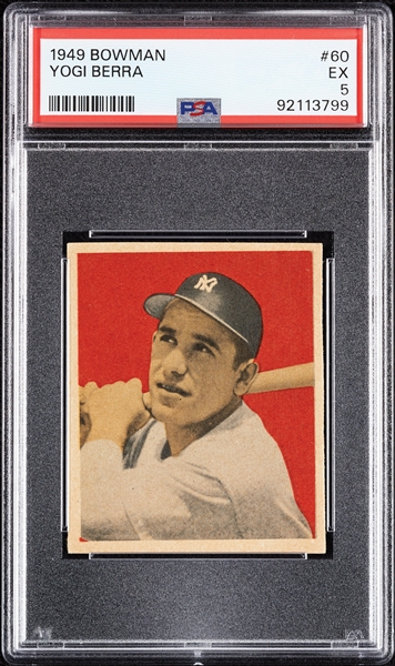 1949 Bowman Yogi Berra No. 60 PSA 5