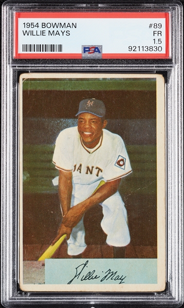 1954 Bowman Willie Mays No. 89 PSA 1.5