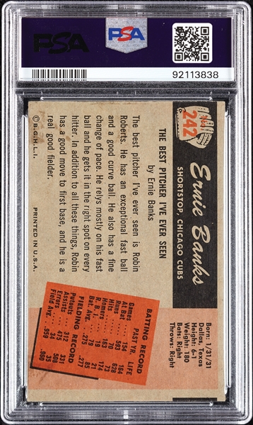 1955 Bowman Ernie Banks No. 242 PSA 4