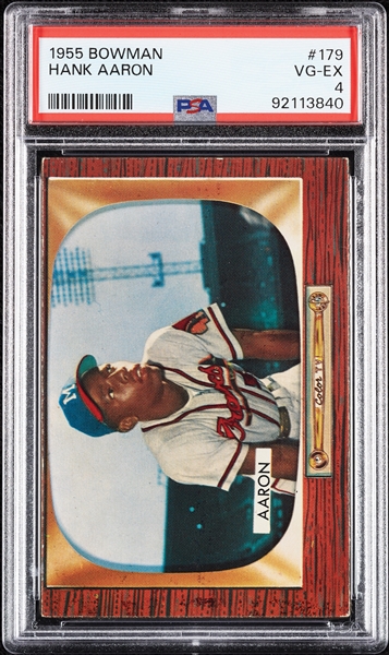 1955 Bowman Hank Aaron No. 179 PSA 4