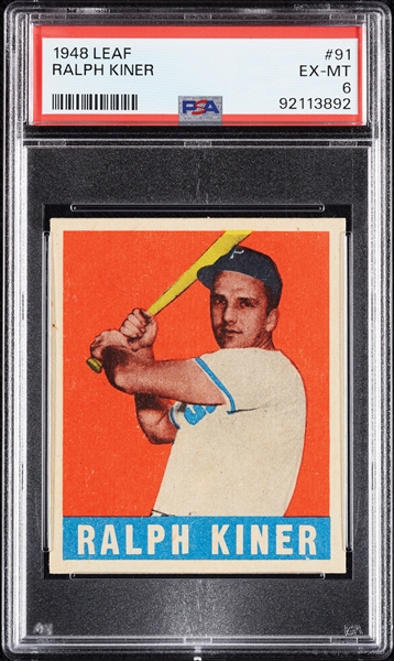 1948 Leaf Ralph Kiner RC No. 91 PSA 6