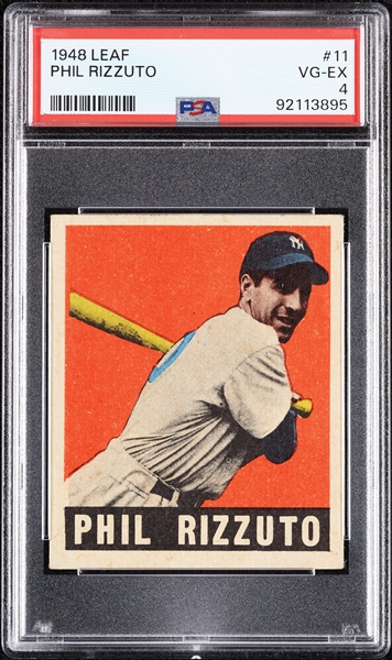 1948 Leaf Phil Rizzuto RC No. 11 PSA 4