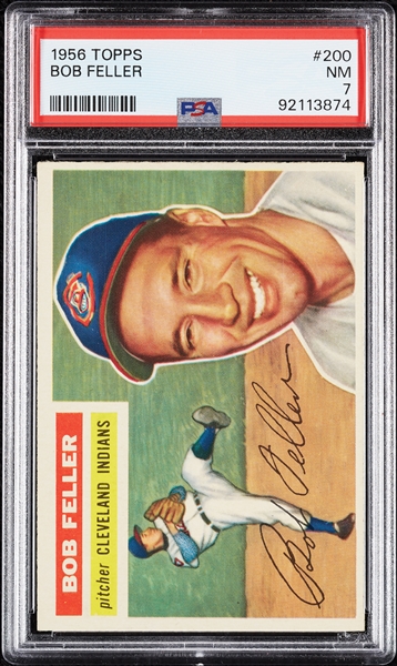 1956 Topps Bob Feller No. 200 PSA 7