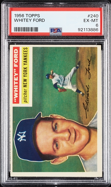 1956 Topps Whitey Ford No. 240 PSA 6