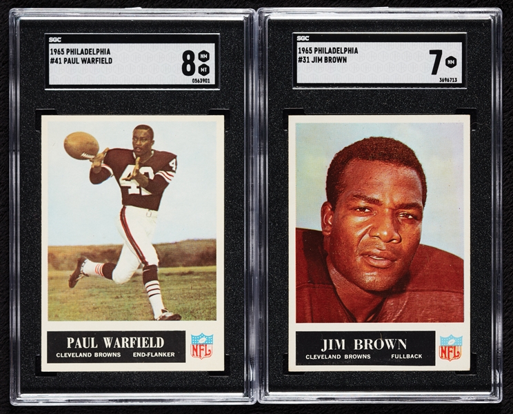 1965 Philadelphia Gum Super High-Grade Football Set, 140 PSA 8’s, Brown SGC 7 (198)