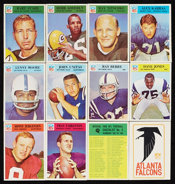 1966 Philadelphia Gum High-Grade Football Set, 55 PSA 8’s (198)