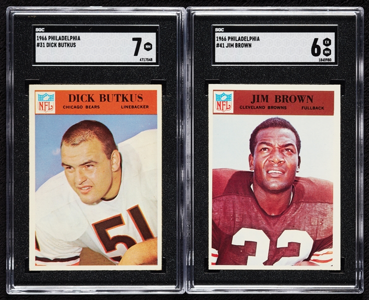 1966 Philadelphia Gum High-Grade Football Set, 55 PSA 8’s (198)