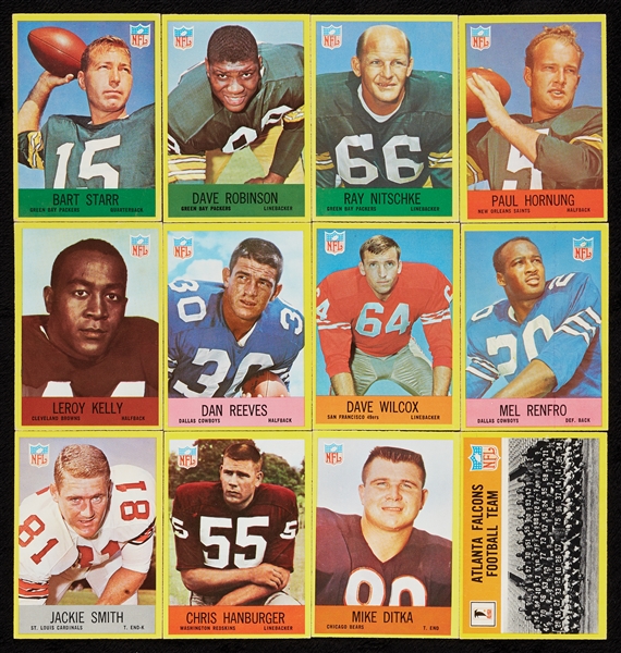 1967 Philadelphia Gum High-Grade Football Set, 100 PSA 8’s (198)