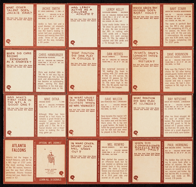 1967 Philadelphia Gum High-Grade Football Set, 100 PSA 8’s (198)