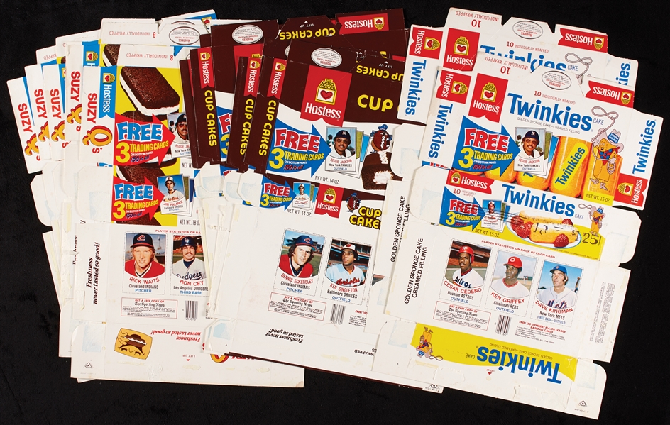 1977 Hostess Baseball Set in Flattened Boxes With Extras (108)