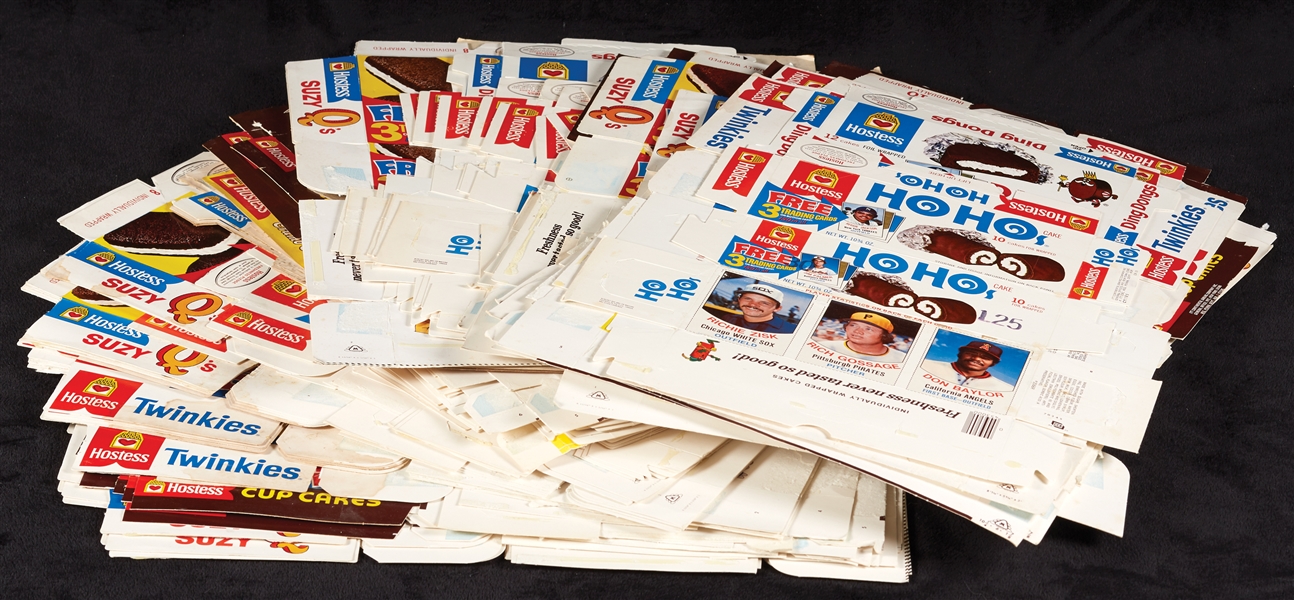 1977 Hostess Baseball Set in Flattened Boxes With Extras (108)