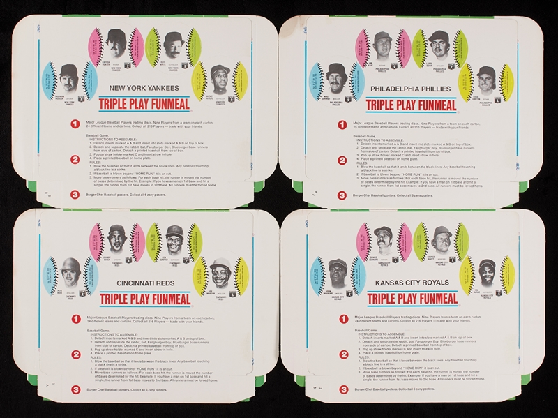 1977 Burger Chef Discs Untouched Complete Set In Flattened Boxes Plus Extras (98)