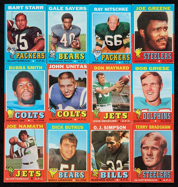 1971 Topps Football Complete Set With Extras (275)