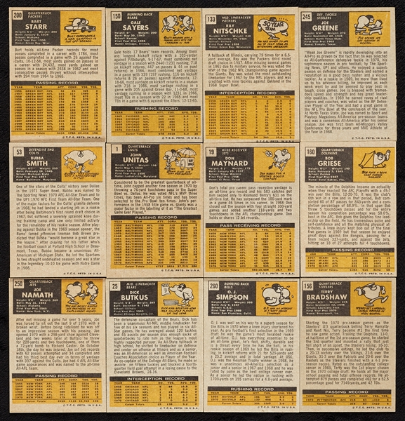 1971 Topps Football Complete Set With Extras (275)