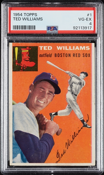 1954 Topps Ted Williams No. 1 PSA 4