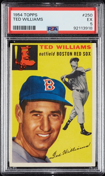 1954 Topps Ted Williams No. 250 PSA 5