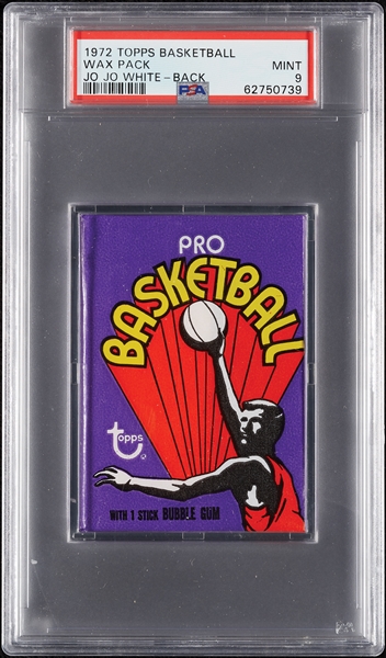 1972 Topps Basketball Wax Pack - Jo Jo White Back (Graded PSA 9)