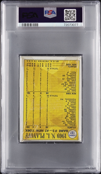 1970 Topps Baseball 2nd Series Cello Pack - Ralph Garr Top; Ryan Playoff Back (Graded PSA 9)