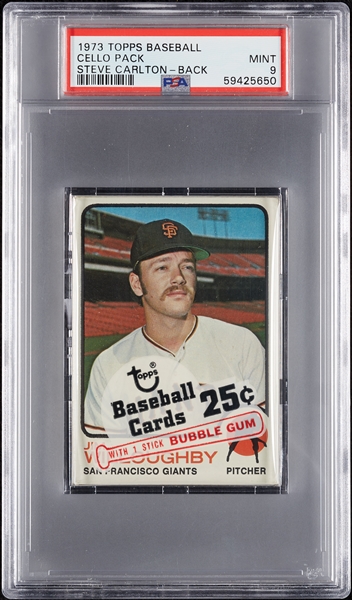 1973 Topps Baseball Cello Pack - Steve Carlton Back (Graded PSA 9)