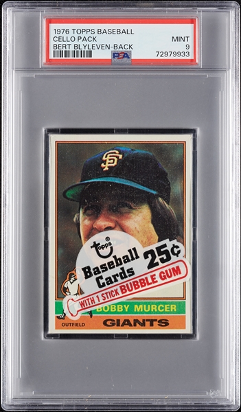 1976 Topps Baseball Cello Pack - Bert Blyleven Back (Graded PSA 9)