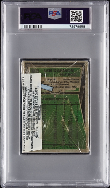 1975 Topps Football Cello Pack - Len Dawson Back (Graded PSA 9)